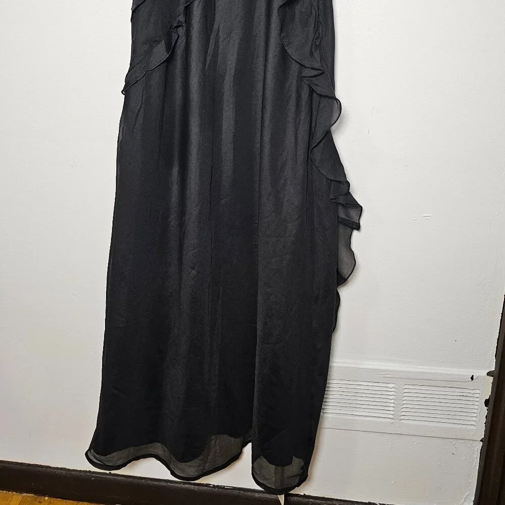 Abercrombie & Fitch Draped Ruffle Maxi Dress /Black / Size XS - 159-299-0020-900